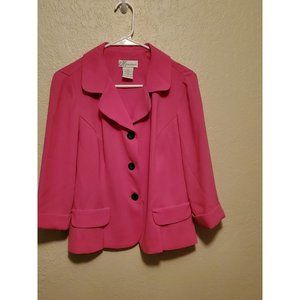 DRESSBARN LADIES BLAZER JACKET SIZE 8 PINK CASUAL DINNER OFFICE FALL